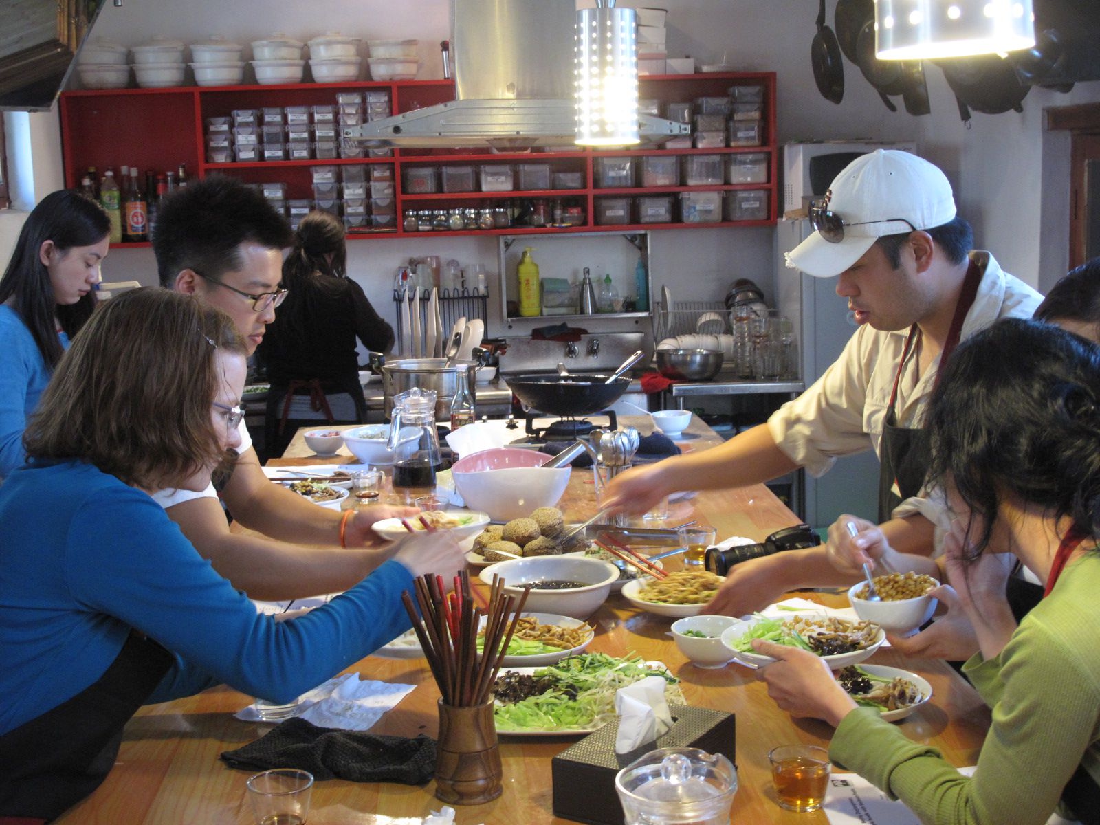 photos of a Chinese feast