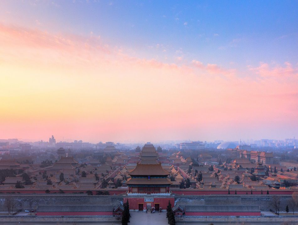 sunset over Chinatown